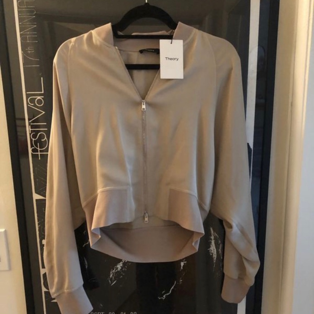 Theory Silk Bomber Jacket